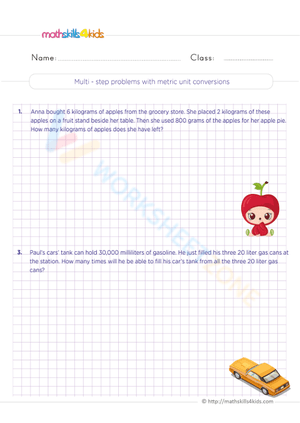 Multi-step problems with metric unit conversions