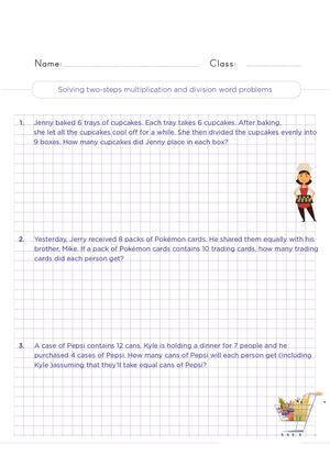 Solving Two-Step Multiplication and Division Word Problems