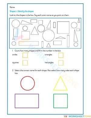 Shapes - names and sides