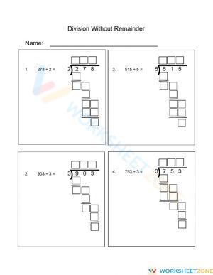 Long Division Without Remainder