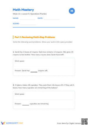 Printable Division Worksheet | Grade 3 Math Practice