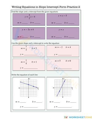 Writing Linear Equations Practice