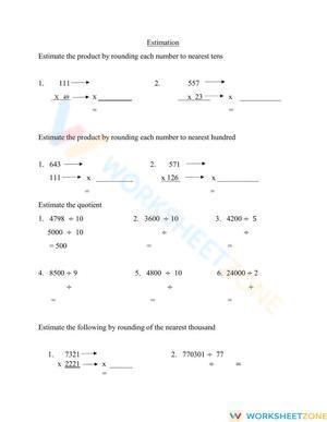 Estimation of product and quotient