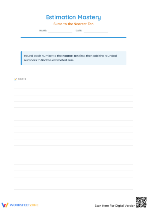 Grade 3 Rounding & Estimation — Printable No-Prep Worksheet