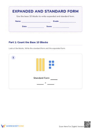 Printable Expanded Form Worksheet | Grade 2 Math
