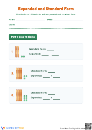 Printable Expanded Form Worksheet | Grade 4 Math