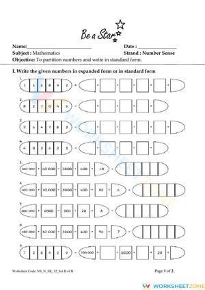 Practice Writing Numbers in Expanded Form