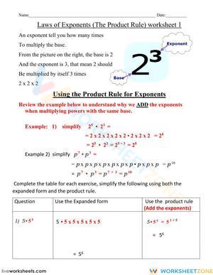 Laws of Exponents