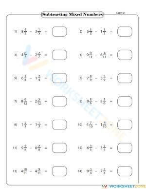 Adding mixed numbers 1
