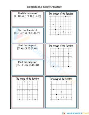 Domain and Range Practice Worksheet