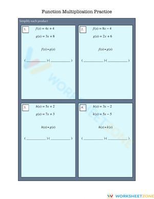 Function Multiplication Practice: Combining Functions