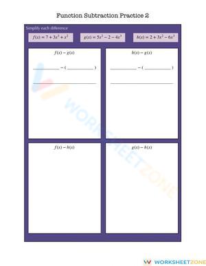 Function Subtraction Practice 2