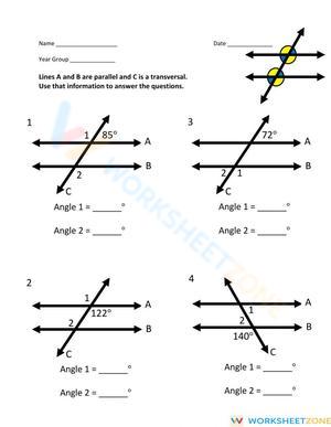 Parallel and Perpendicular Lines with a Transversal