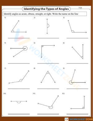 Identifying Types of Angles: Acute, Obtuse, Right