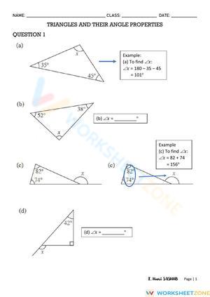 Triangles and their properties of Angles