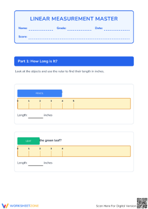 2.MD.A.1 Worksheet: Linear Measurement — Grade 2 Aligned