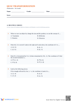 HSG-CO.A.5 Worksheet: Transformations — Grade 9-11 Aligned