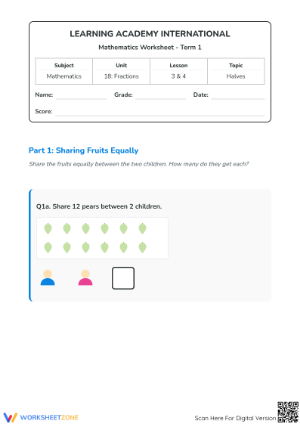 Grade 2 Halving Numbers — Printable No-Prep Worksheet