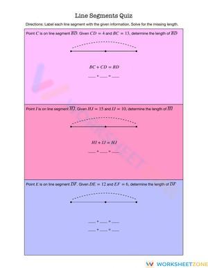 Line Segments Quiz