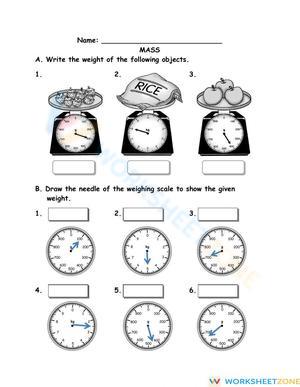 Mass in kilograms and grams
