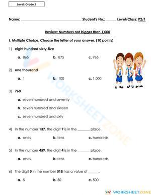 Place Value and Number Review