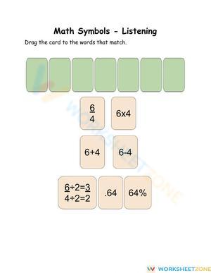 Math Symbols: Listening
