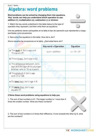 Algebra: word problems