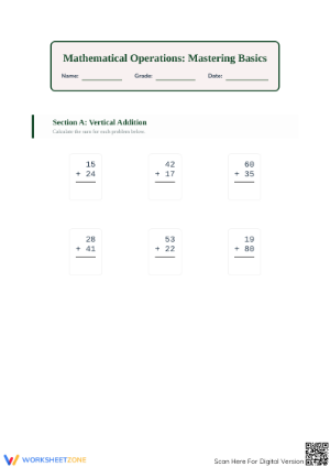 Printable 4-Operations Word Problems Worksheet | Grade 3