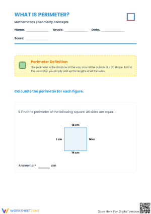 Printable Perimeter Worksheet | Grade 4 Math