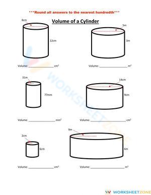 Volume of a cylinder