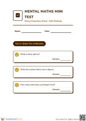 Complete 3.NBT.A.2 Worksheet: Mental Math — Grade 3