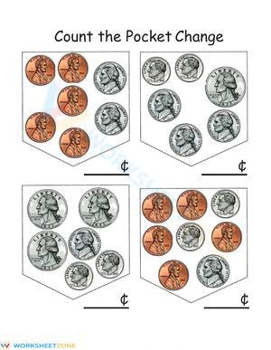 Counting Coins Worksheet | Grade 2 Essential Math