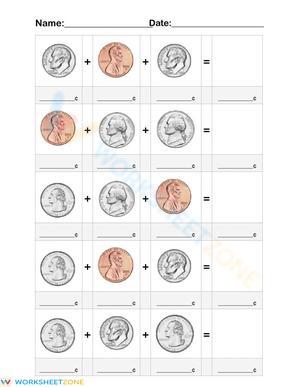 Money Math Coins