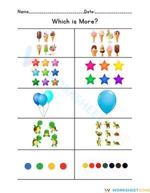 More-Less Worksheet
