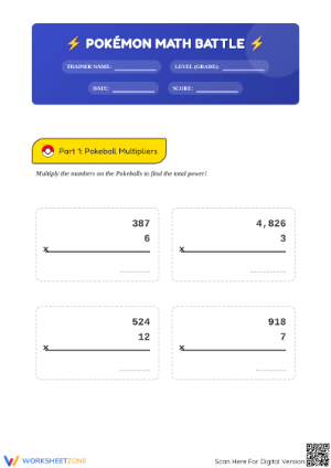 Multiplication and Division Worksheet | Essential Grade 4-5
