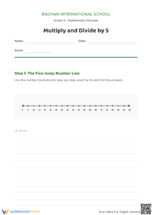 Multiply and Divide by 5 Worksheet | Printable Grade 3 Math