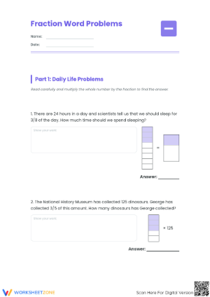 Multiplying Fractions Word Problems | Grade 5 Math Printable