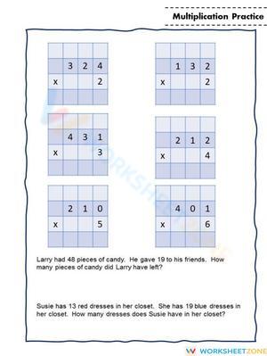 Practice 3-Digit by 1-Digit Multiplication