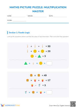 Printable Multiplication Picture Puzzles | Grade 3-5 Math