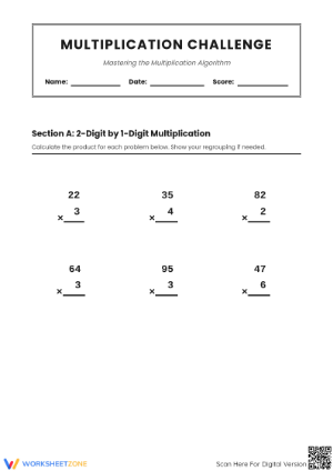 Essential Multiplication Practice Worksheet | Grade 3 Math