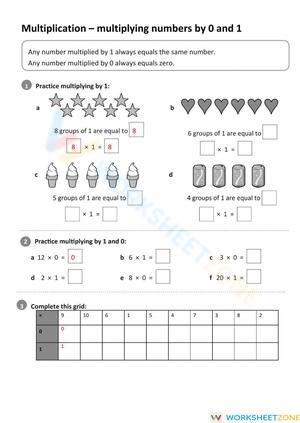 Multiply by 0 or 1