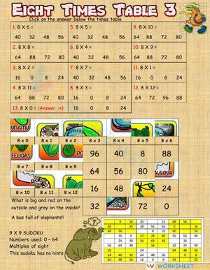 Eight Times Table 3