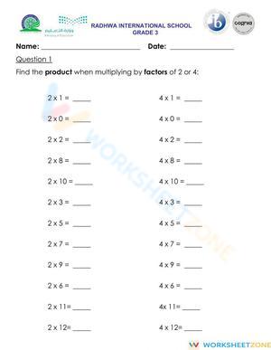 Multiplication by 2 and 4