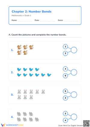 Essential Number Bonds Worksheet | Grade 1 Math