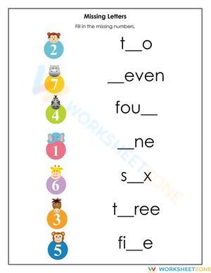 Fill in the Missing Letters in Number Names