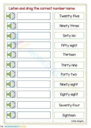 Number Names (1 to 99)