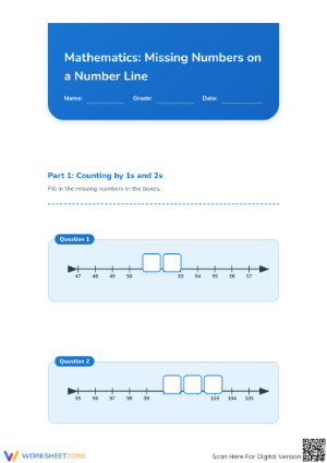 Essential Number Line Patterns Worksheet | Grades 2-4