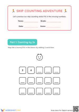 Printable Skip Counting by 2s, 3s, and 4s — Grade 1-2 Math