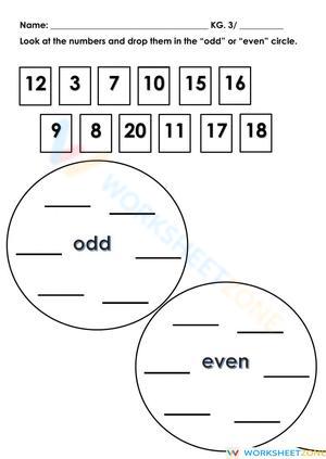 Identifying Even and Odd Numbers