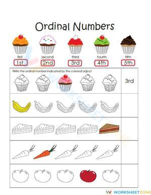 Ordinal numbers 1-5